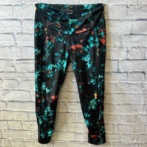 Old Navy Active Multicolor Splash Print Cropped Legging Yoga Pants Women’s Large